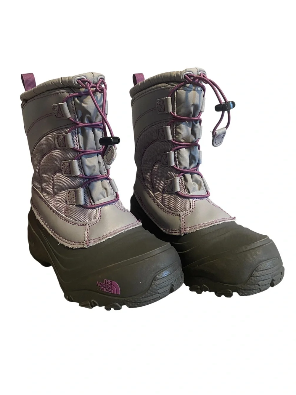 The North Face Kids Pink and Gray Rain & Snow Boots